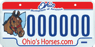 Ohio Horses Registration plate